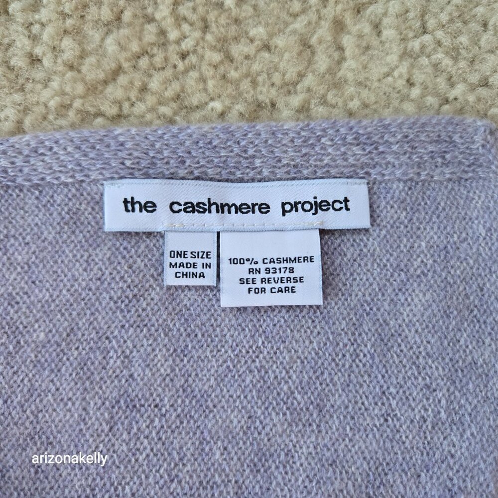 The Cashmere Project Heathered Lavender Knit Scarf - Picture 6 of 14